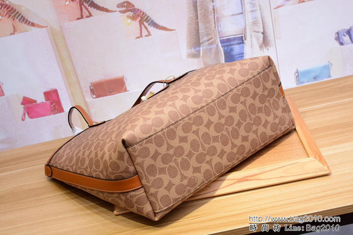 COACH蔻馳 新款32714 2018專櫃新款正品 經典系列款 market tote女款購物袋 拉鏈款子母包  Chz1579